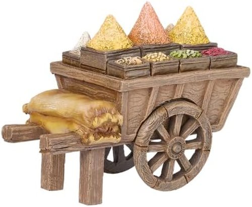 Fontanini by Roman 5" Scale Spice Cart Accessory - Hand-Painted Nativity Village Figurine