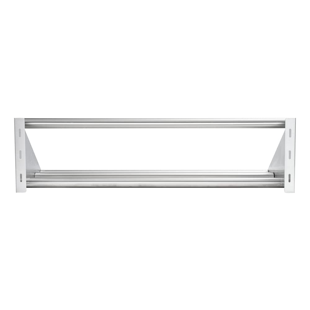 Restaurantware Kitchen Tek 42 x 18 x 11.3 Inch Commercial Kitchen Rack 1 Tubular Kitchen Sink Wall Shelf - Wall Mounted Sturdy Stainless Steel Commercial Kitchen Shelf 154-lb Capacity