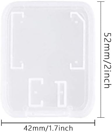 SteelFever (20 Clear Plastic Memory Card Case Compatible with SD SDHC SDXC Micro SD T-Flash Card PCS)