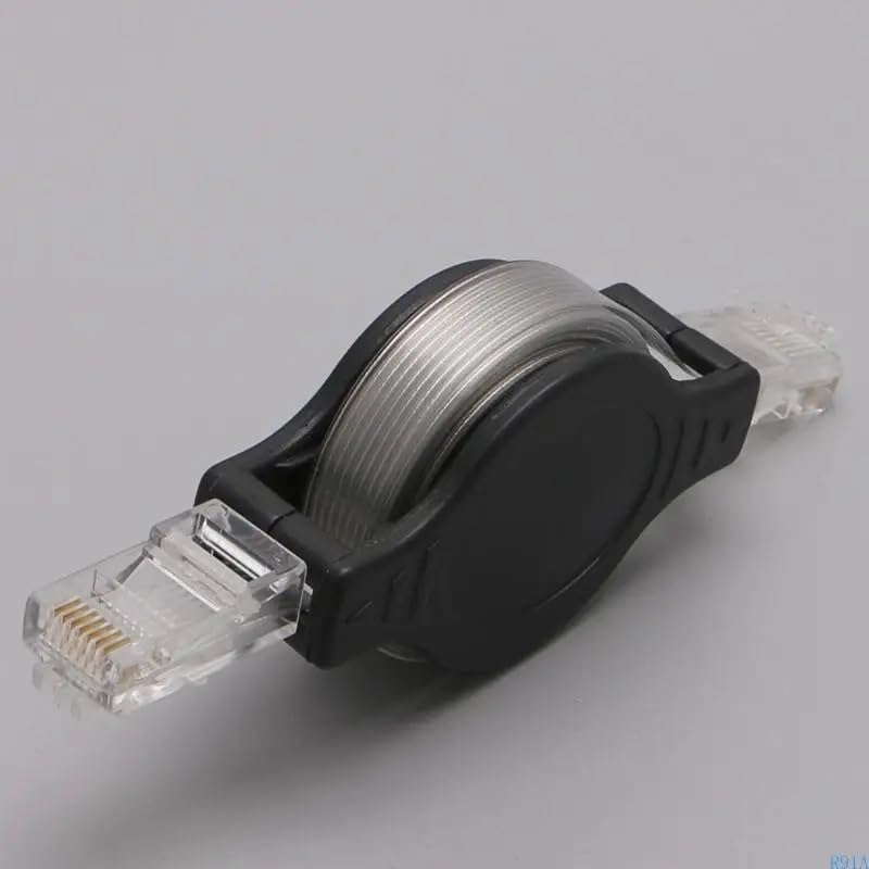 ThtRht 2 Pack 5FT Cat5 Retractable Ethernet Cable Lightweight Portable Internet Cable Network Cord LAN Cables Ethernet