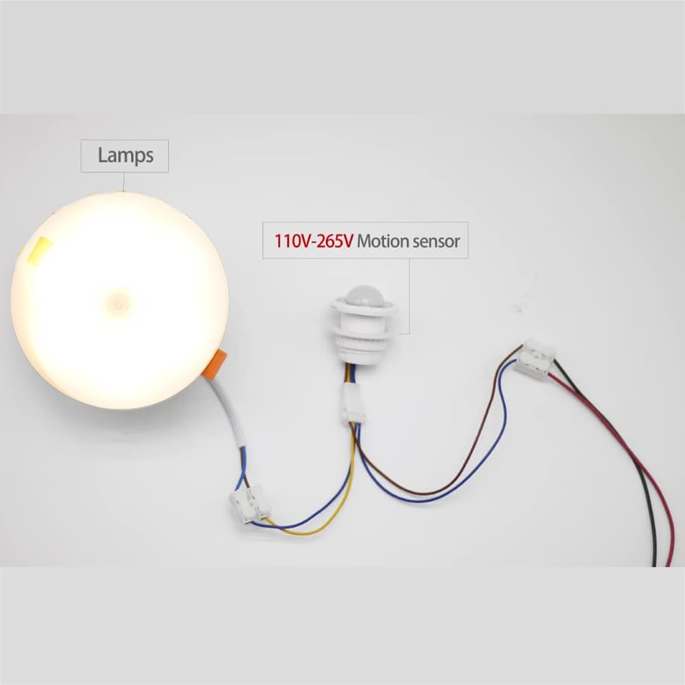 HANNAHONG Switch,AC110-220V, Mini PIR Motion Sensor Smart Human Body Activated Detection,Time Delay Adjustable