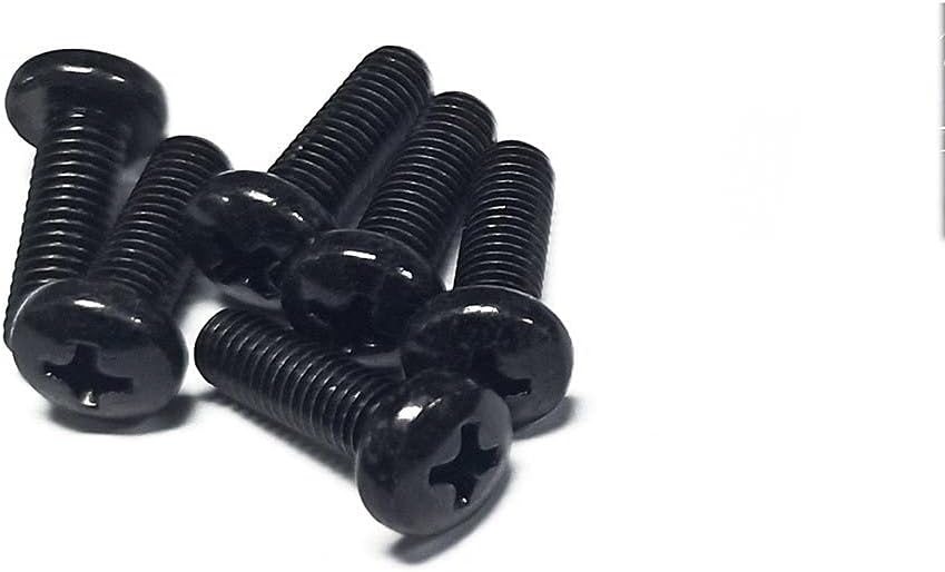 Monoprice M6 16mm (50 Sets) 12/24 x Server Rack Mount Cage Nuts, Screws and Washers Zinc Plated, Black, for Cabinet