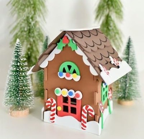 HAPPY DEALS Gingerbread House Craft Kits - 3D Fun for Kids | 2 Individually Packaged Kits