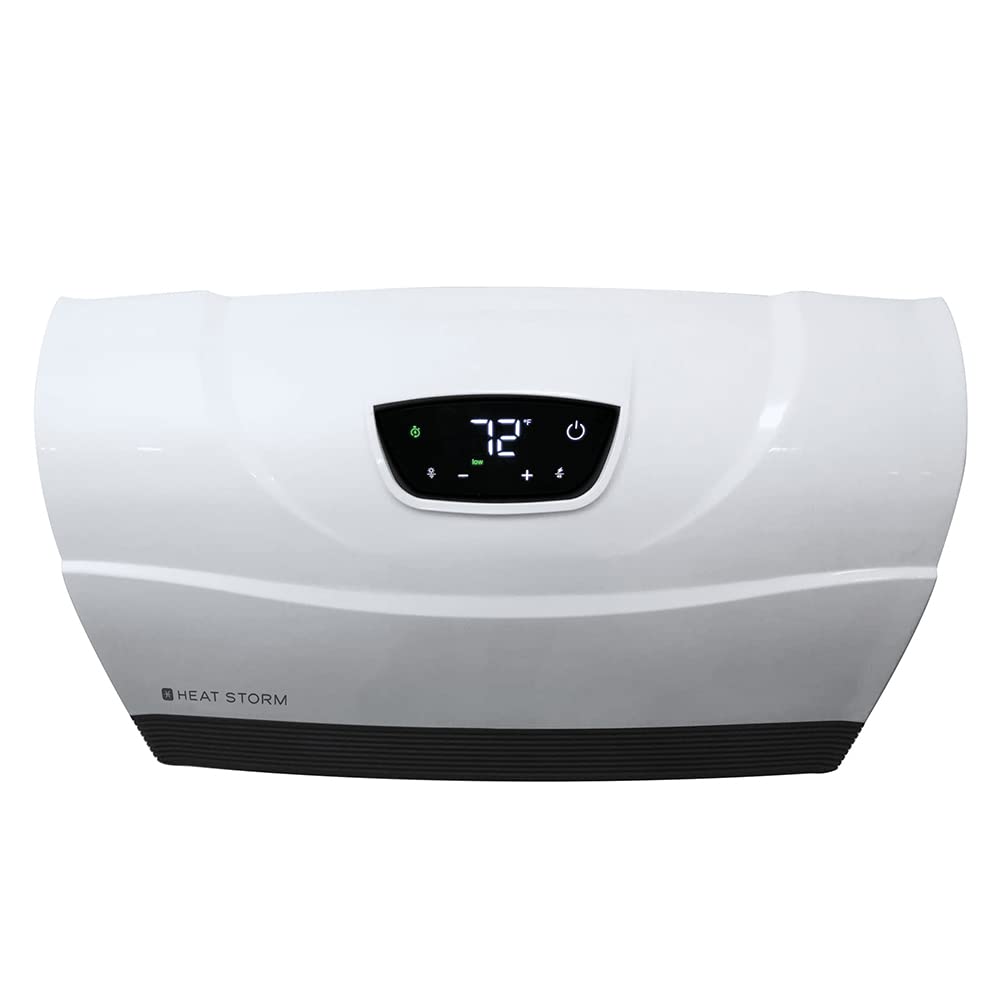 Heat Storm Phoenix Infrared Space Heater with Attachable Feet, Remote Control, Energy Efficient-750-1500 Watts, White Floor or Wall - HS-1500-PHX