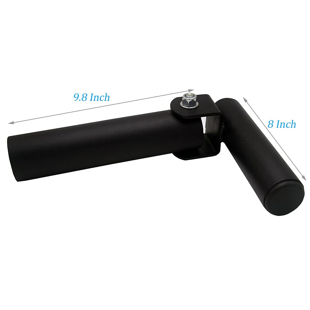 Yuhqc Deluxe T-Bar Row Platform, Barbell T-Bar Row Plate Post Insert Landmine Full 360° Swivel, Fits 2 Inch Olympic Bars,Single Landmine Handle