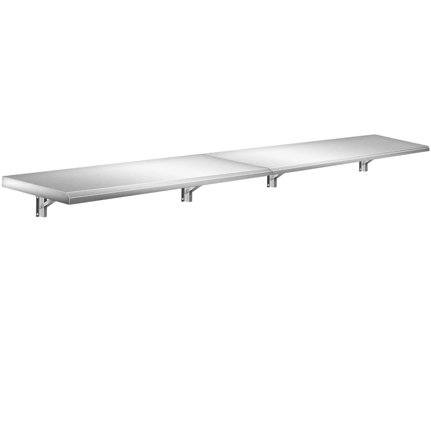 Migoda Folding Concession Shelf 96" x 12", Stainless Steel Drop Down Serving Food Space-Saving Stand Serving Shelf for Concession Windows