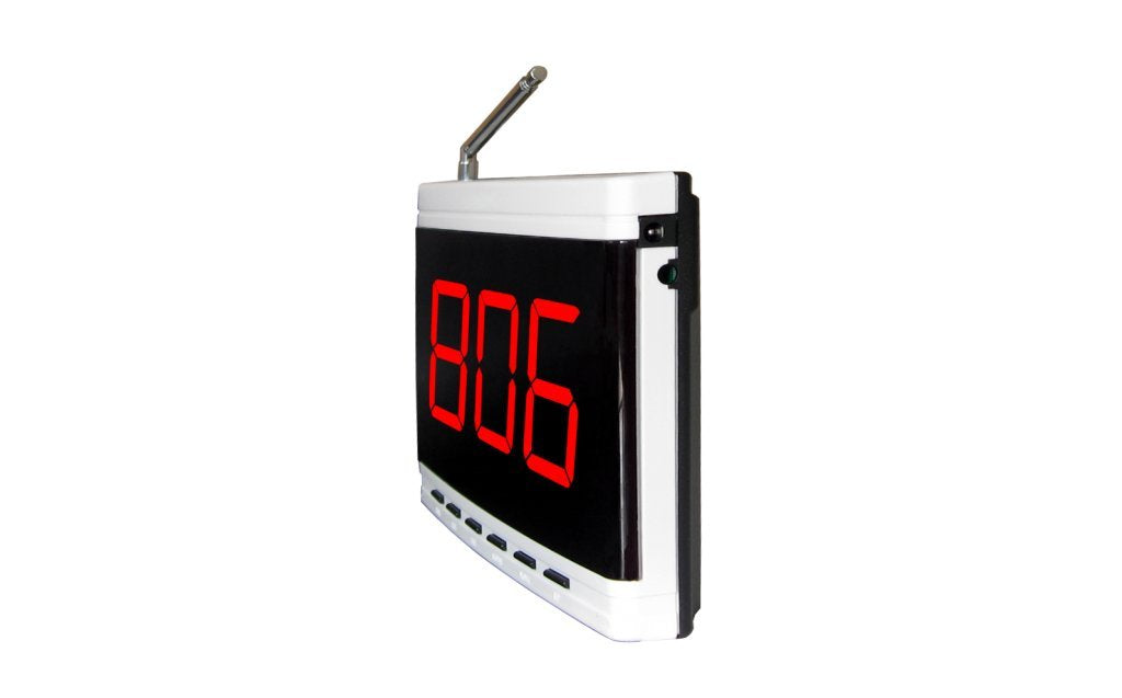 SINGCALL Wireless Restaurant Table Call System, Waiter Caller for Customer Getting Attendant by Pressing a Table Button, Pack 1 Display and 20 Bells