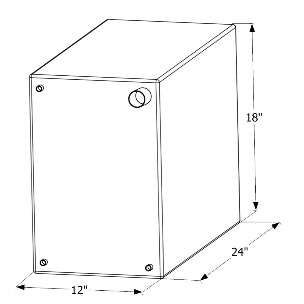 Icon 12454 Fresh Water Tank, WT2454, 24x18x12, 20 Gal., Tank Only