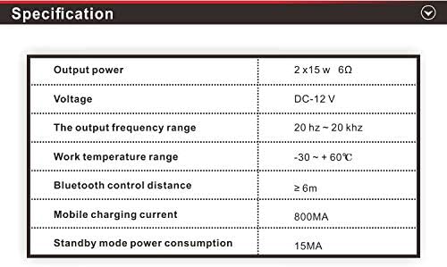 XYC 3" MP3 2.0, Motorcycle Weatherproof Bluetooth Wireless Speaker Music Player Sound Audio Stereo Amplifier System ATV