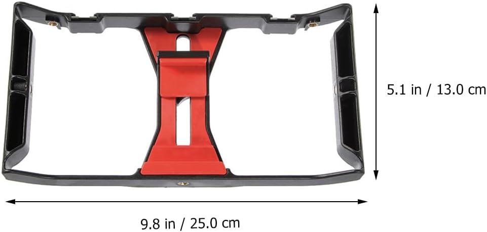 ARTIBETTER Filmmaking 9.84X5.11X1.57In Mobile Phone Video Rig Handheld Camera Holder with Cold Shoe Mounts