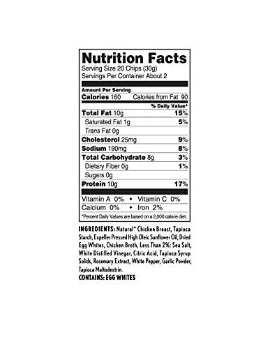 Sea Salt and Vinegar Protein Chips by Wilde Chips, Thin and Crispy, High Protein, Keto Friendly, Made with Real Ingredients, 2.25oz Bag (8 Pack)…