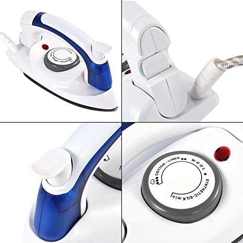 Skiennix Portable Handheld Steam Travel Iron - Compact & Foldable with Temperature Control | White
