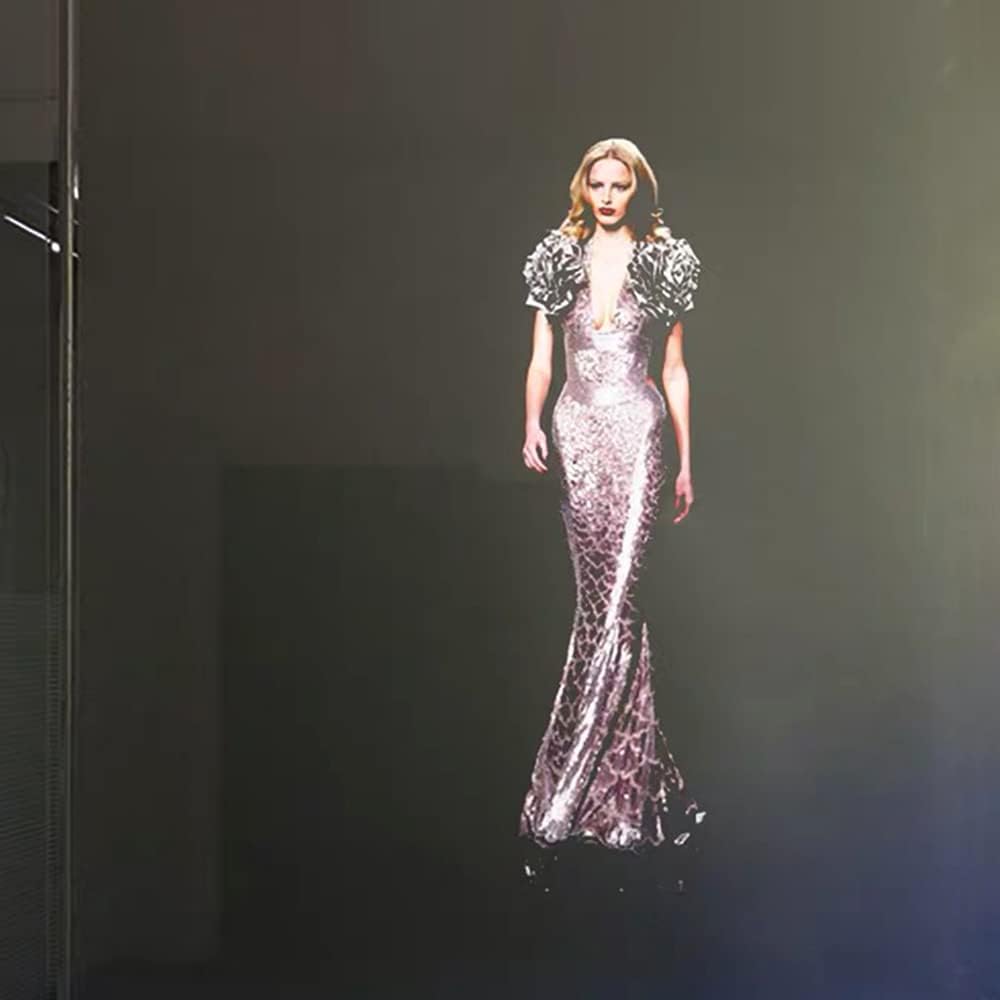 SW 8.3"x11.7" Rear Projector Film Adhesive Holographic Projection Film for Home Cinema and Office Presentation, Clear