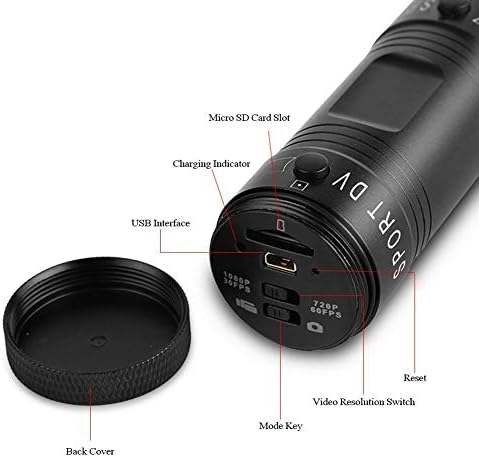 Zerone 1080P 720P IPX-4 Sport Action DV Camera, Mini Portable Full HD Audio Camera with Mic, Waterproof Bike Car Cam