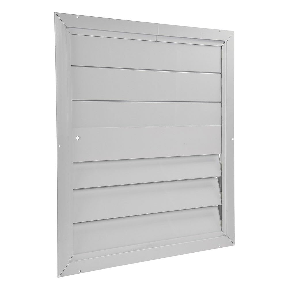 Master Flow GAF Replacement Shutter for 24 in. Direct Drive Whole House Fan - S24 - Aluminum Construction, Easy Installation, Felt-Tipped Louvers for Noise Reduction, Compatible with WHFS24M Model