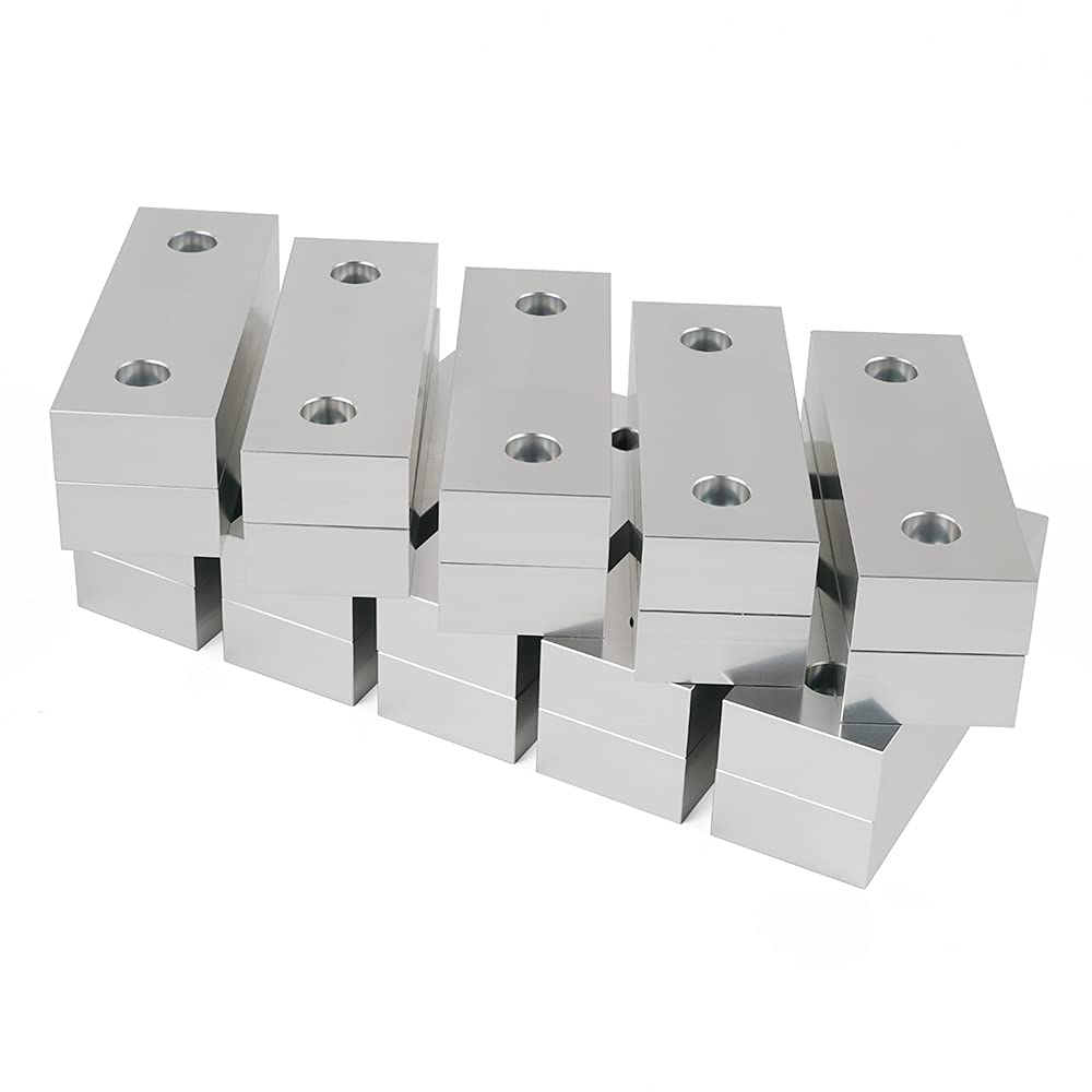 10 Set 20pcs 6 x 2 x 1 Soft Jaws Set Standard Machinable Aluminum Compatible with Kurt 6" Vise Jaws