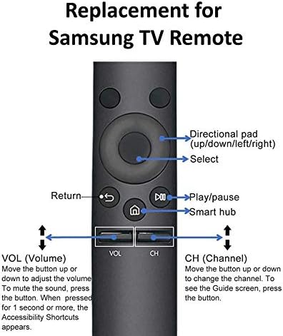 Smartby 4K 8K 3D Universal Remote Compatible with All Samsung TV LED QLED UHD SUHD HDR LCD Frame Curved HDTV Smart TVs