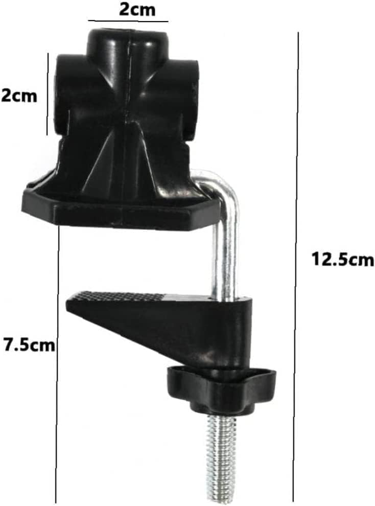 Jowxsx 1 Set Bracket Clamp Accessories Holder Fit for Mic Clamps Fixed Metal Desk Lamp Clip Fittings Screw Camera Flash