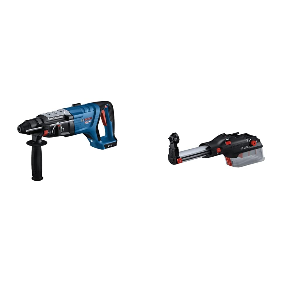 BOSCH GBH18V-28DCN 18V 1-1/8 SDS-plus Rotary Hammer (Bare Tool) and GDE28D 1-1/8" Dust Extractor