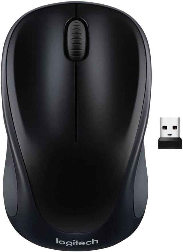 Logitech M317 2.4 1000 12 Wireless Mouse, GHz with USB Receiver, DPI Optical Tracking, Month Battery, Compatible