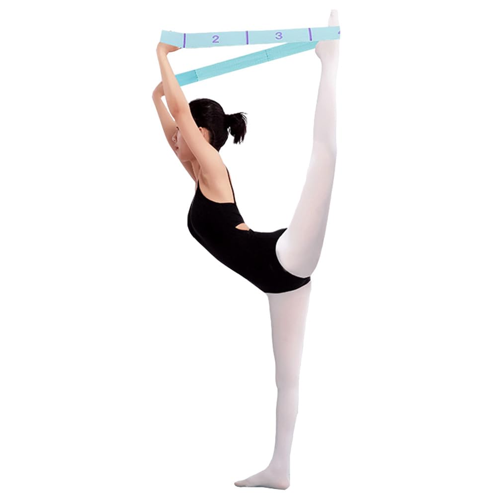 Xensamy 11 Loops Stretch band - Yoga, Pilates, Ballet, and Physical Therapy Stretching strap for Flexibility, Leg Stretching, and Exercise - Durable Stretching equipment for Dance and Fitness