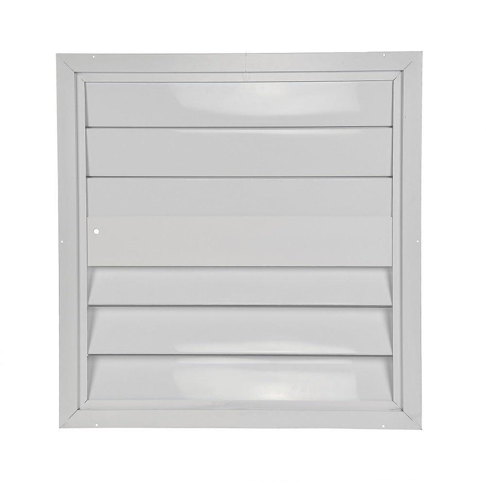 Master Flow GAF Replacement Shutter for 24 in. Direct Drive Whole House Fan - S24 - Aluminum Construction, Easy Installation, Felt-Tipped Louvers for Noise Reduction, Compatible with WHFS24M Model