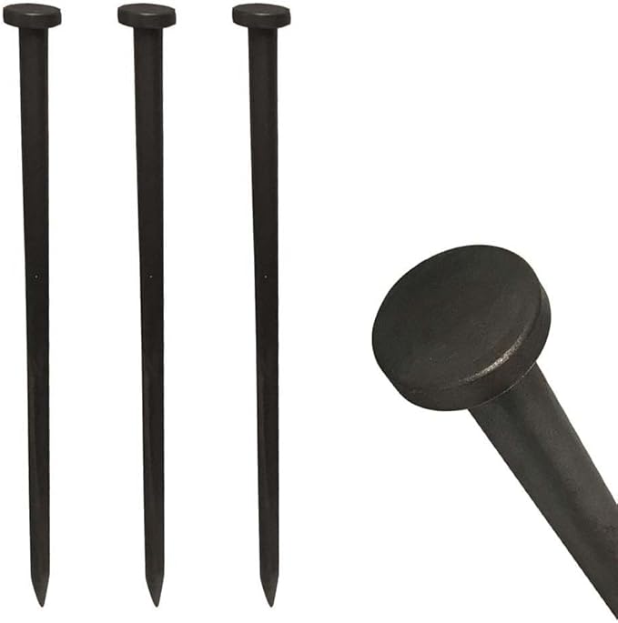 Single Head Tent Stakes - Heavy Duty Steel Tent Stakes, Versatile Ground Spikes to Anchor Commercial Inflatables, Party Tents, and Outdoor Camping Shelters, 1 x 30 Inch, 4-Pack