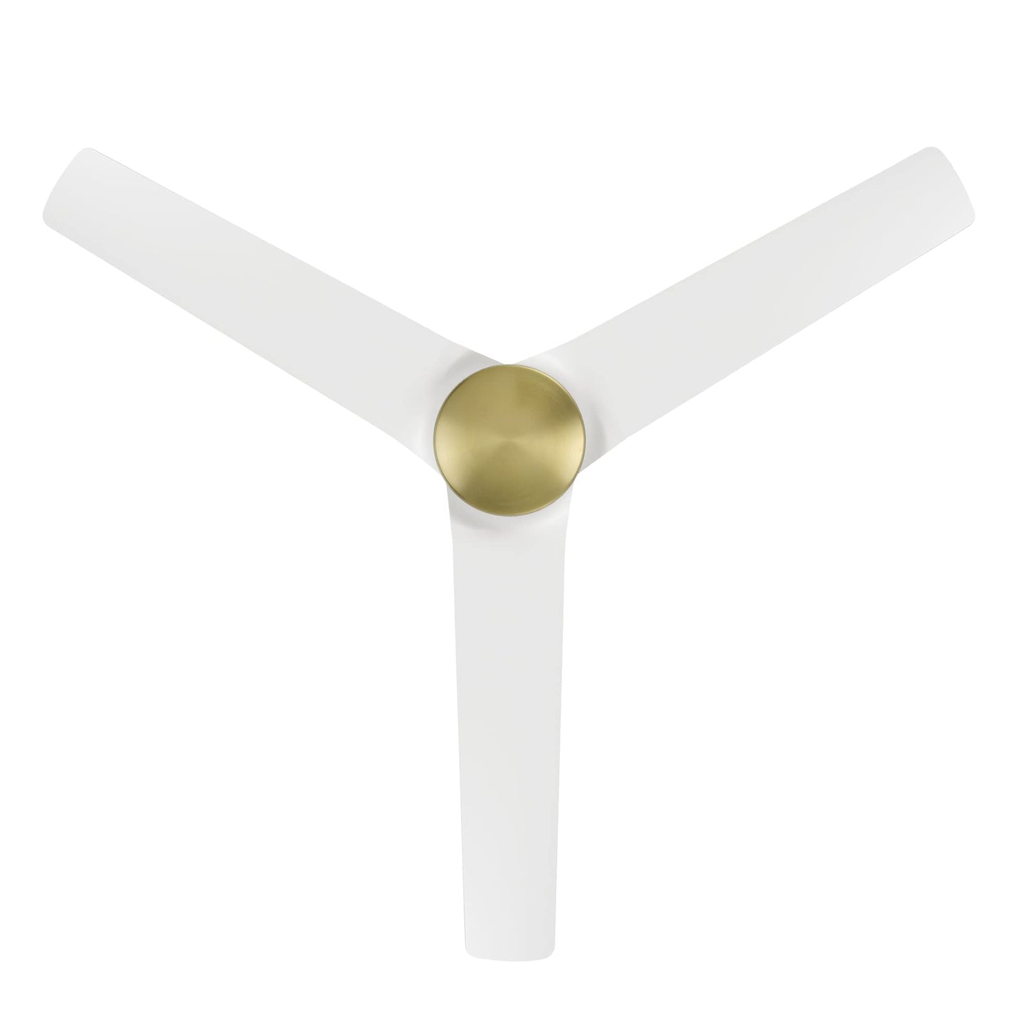 WAC F-001-SB/MW Mocha 54" Outdoor Ceiling Fan with Remote, Soft Brass Matte White