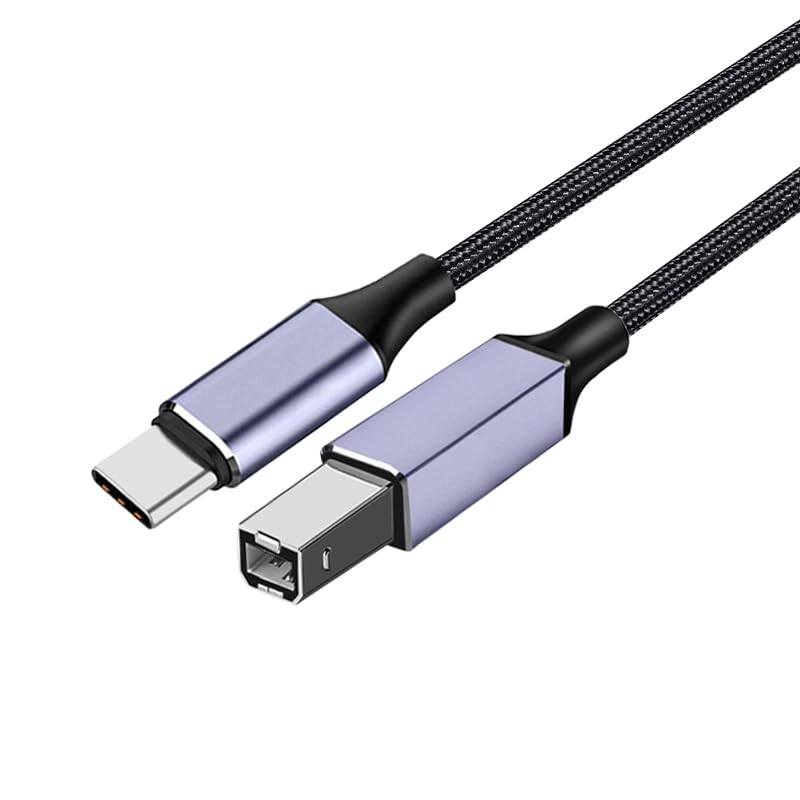 Generic 3ft,USB USB C Printer Cable B to USB C Cable Compatible with MIDI, Piano, MacBook Pro, iPad Pro, HP Canon