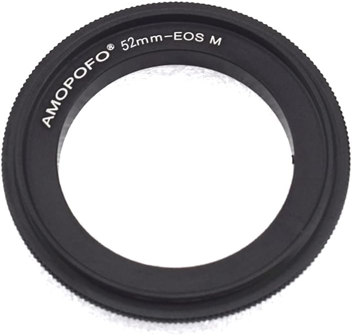 AMOPOFO 52mm-EOS M1 M2 M3 M5 M6 M10 M50 M100,Macro M Macro Reverse Mount Adapter Ring,& for Canon EOS M Mount