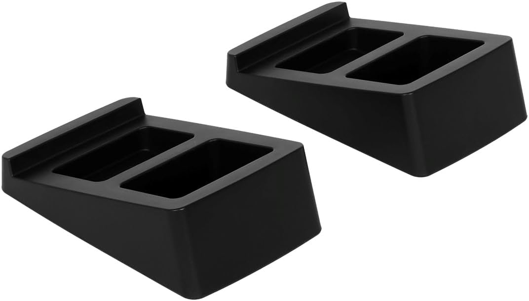 Monoprice 15 Tilted Wedge Desktop Speaker Stands (Pair) for Small Sized Speakers, Anti-Vibration, Degrees of Tilt
