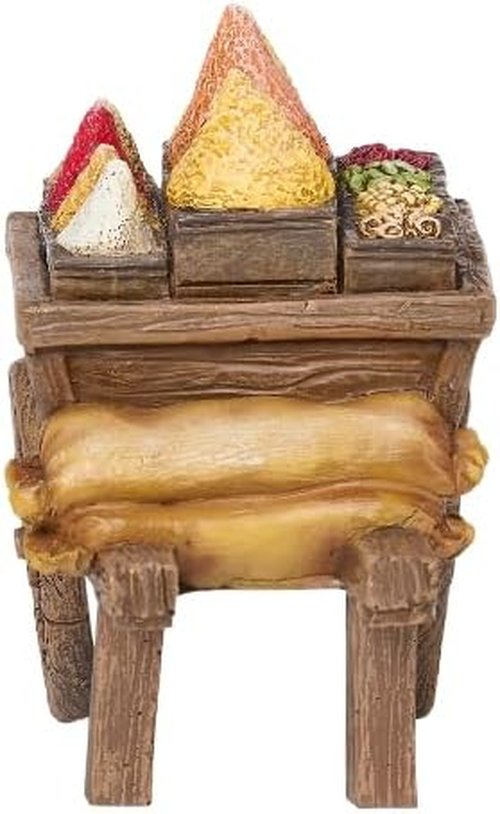 Fontanini by Roman 5" Scale Spice Cart Accessory - Hand-Painted Nativity Village Figurine
