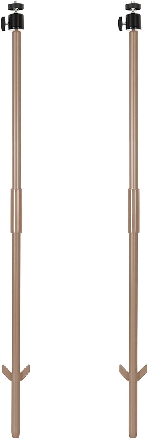 Folgtek 2pcs 4/1" 36-Inch 2-in-1) Camera Post Outdoor Trail Camera Stakes Universal Cameras Lights Recorder Stand Light