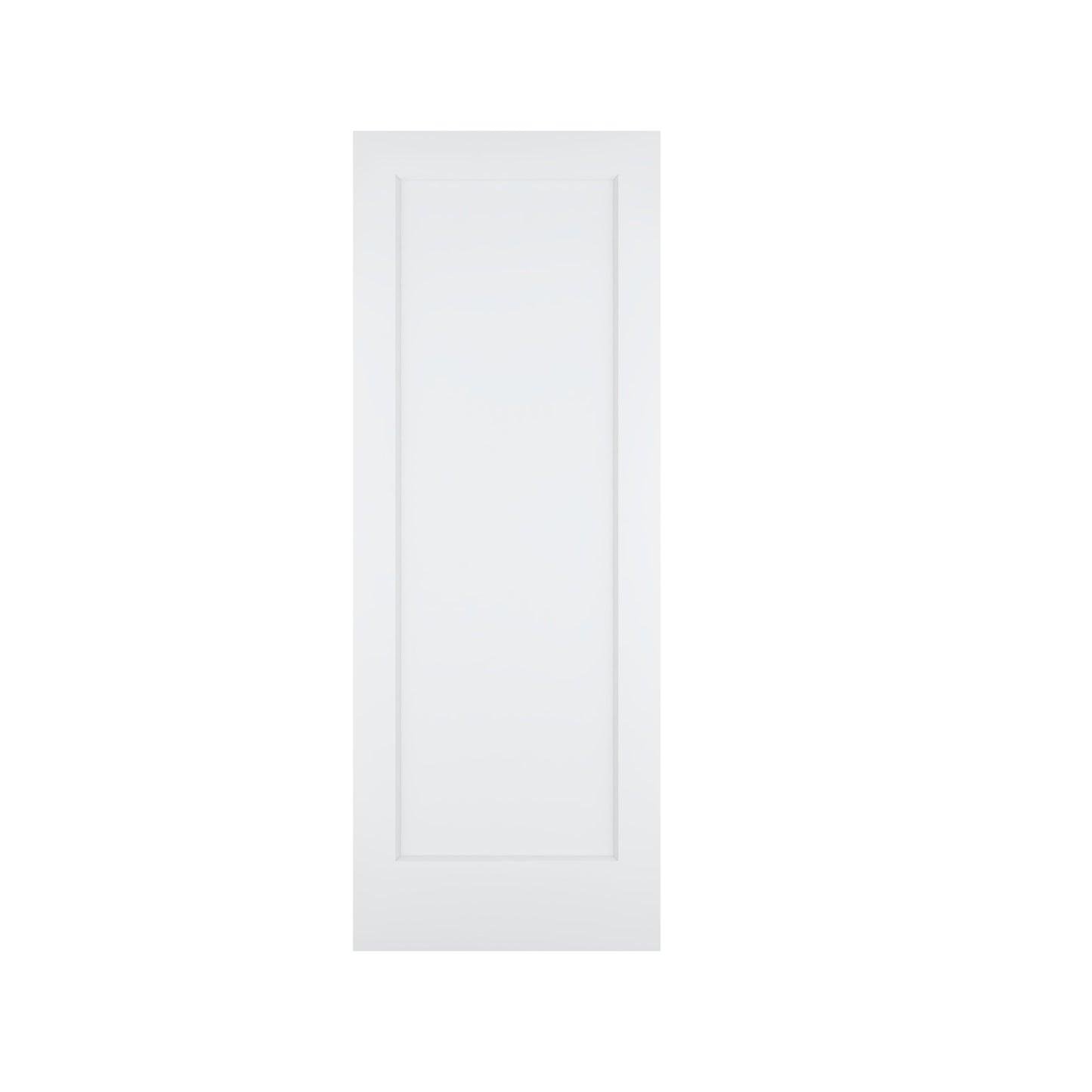 JUBEST 30"x80" 1-Panel Shaker Style White Primed Hollow Core Interior Molded Door Slab, NOT Pre-drilled and NOT Included Hardware, Pre-Assembled Interior Door for Pantry, Laundry, Closet