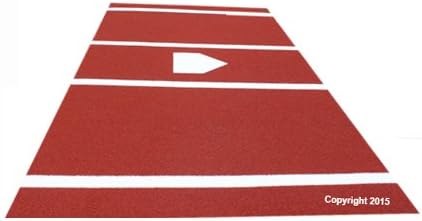 Premium 12' X 6' Baseball/Softball Hitting Mat in Clay/Dirt Color- Foam Backing