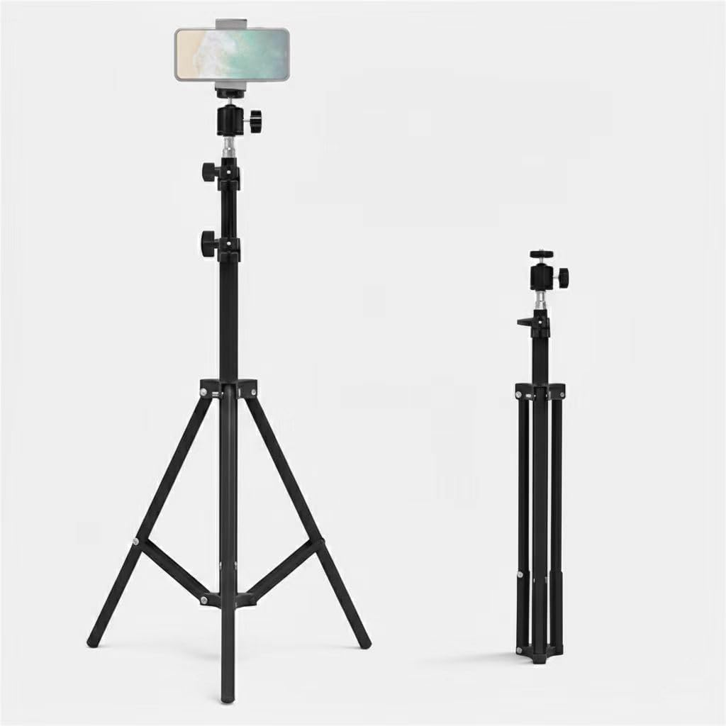 Tengsun 63 360 1/4" Tripod Stand Holder Lightweight Tripod with Ball Head Remote ThreadExtendable Cell Phone and Camera