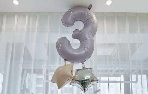 Lilac Number 7 Foil Balloon - 40 Inch Giant 7th Birthday Party Decoration for Kids