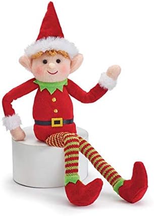 OULAIZ Posable Plush Elf Dolls - Bendable Boy & Girl Elves for Fun Christmas Decor | Set of 2