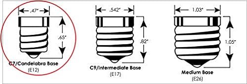 Creative Hobbies® Replacement Light Bulbs - 7W E12 Clear Incandescent for Electric Candle Lamps | 12 Pack