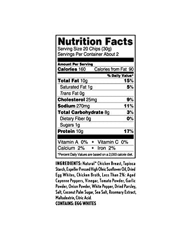 WILDE Buffalo Protein Chips, Thin and Crispy, High Protein, Keto Friendly, Made with Real Ingredients, 2.25oz Bags (Pack of 8)…