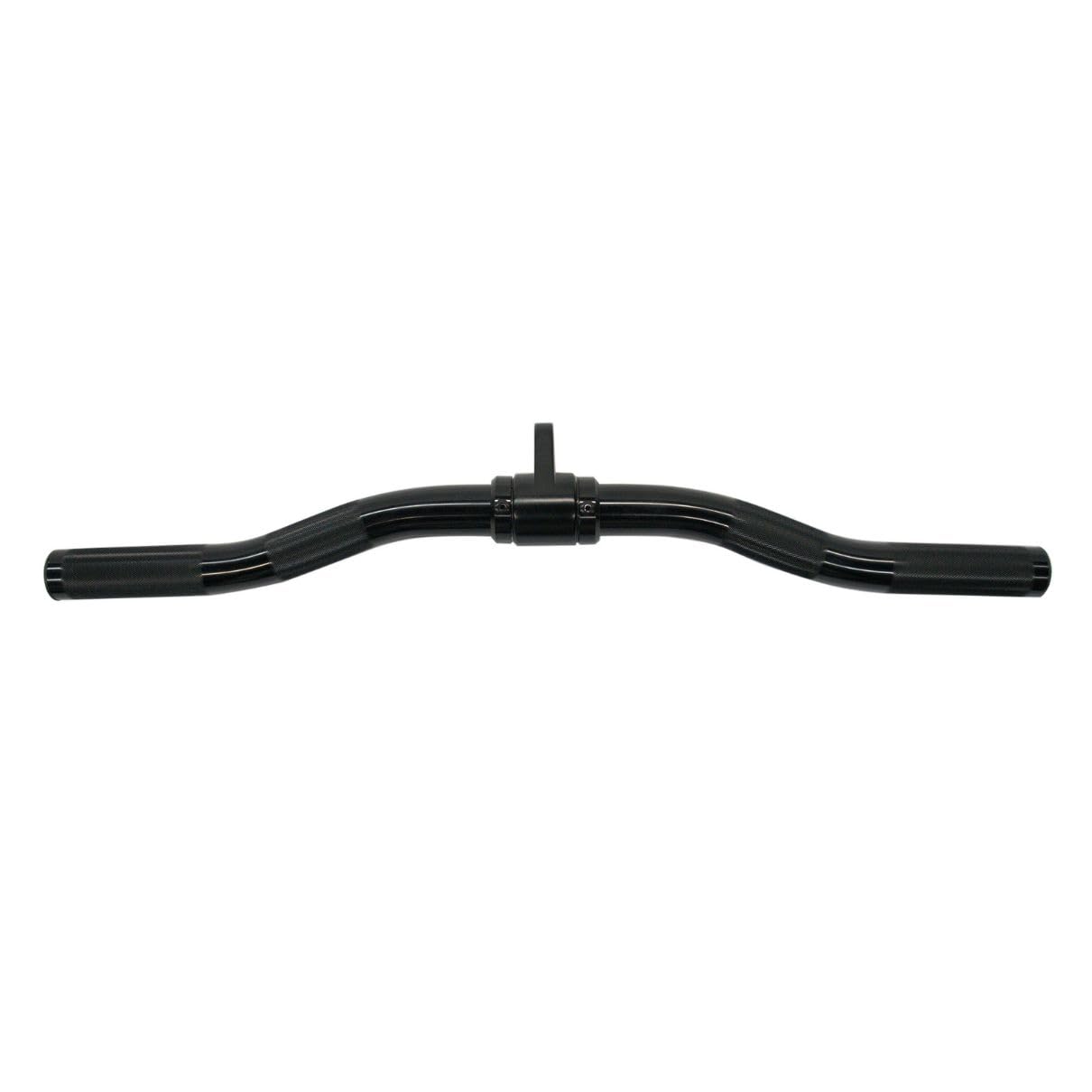 Gronk Fitness Aluminum Revolving Curl Bar Attachment for Functional Trainer Cable Machine | Black