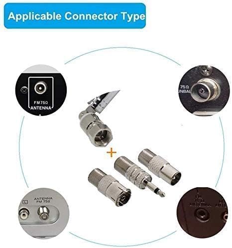 Ancable 75 FM Antenna for Stereo Receiver Indoor, FM Radio Antenna Ohm UNBAL F Type Male Coaxial Cable Wire Antenna