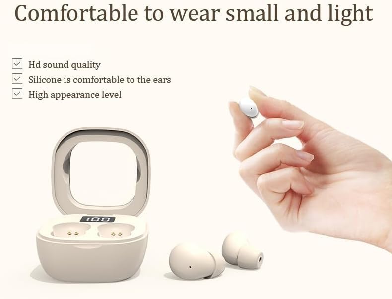 5.3 24 Mini Earbuds for Work and Sleep, Small Bluetooth Headphones, Hours Total Battery Life
