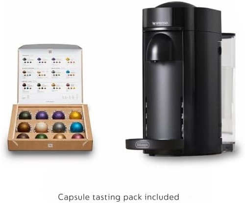 De'Longhi Nespresso Vertuo Plus Coffee & Espresso Maker - Sleek Ink Black Design