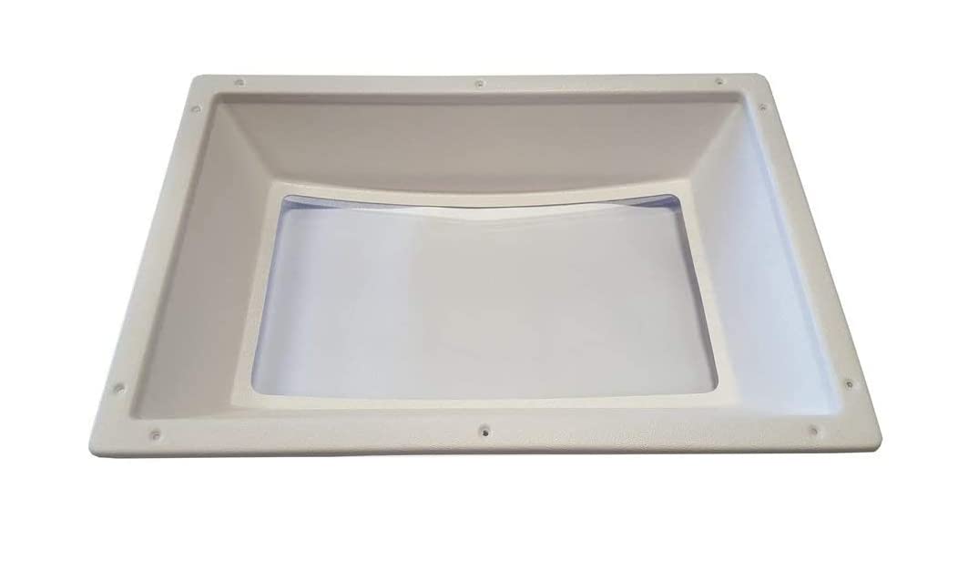 Straight Creek Trading SCT RV Skylight Bundle - Clear Outer Dome 14" x 22", Flange 17" x 25" and Inner Dome with Window 14" x 22" + Dicor 501LSW-1 Lap Sealant
