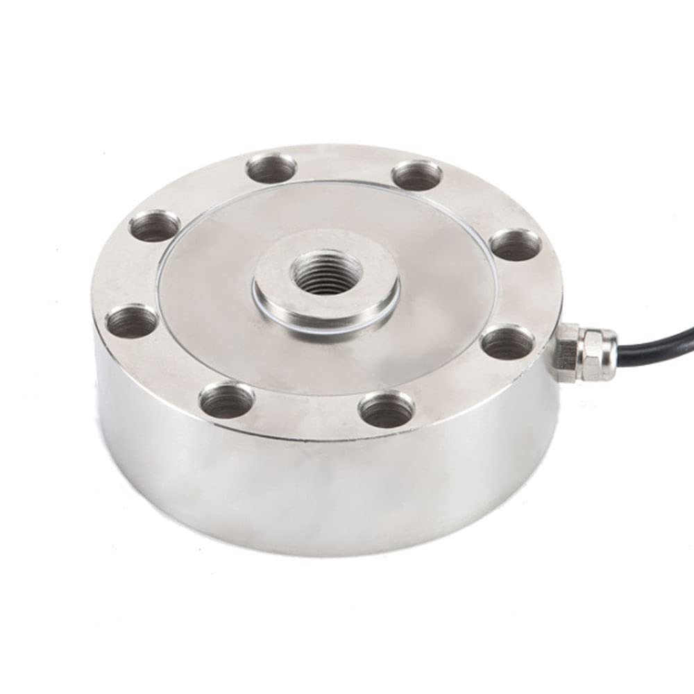 ATO Tension and Compression Load Cell 1000kg/5ton/10ton Pancake, Spoke Type, High-Precision Strain Gauge Force Sensor (1, 5ton)