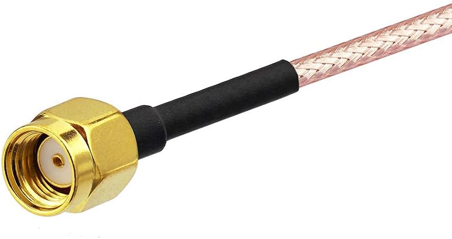 (2-Pack) RG316 15cm 6 inch Bingfu WiFi Antenna Extension Cable RP-SMA Male to RP-SMA Female Bulkhead Mount Cale