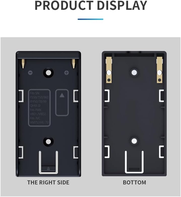 TONHOKJ 2 7.2V-8.4V (5.5/2.1mm) 1/4" NP-F970 F960 F770 F570 F550, PCS NP-F Battery Adapter Plate with DC Output, Screw