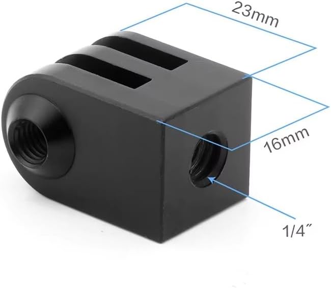 ThtRht 2 Pack 1/4"-20 360 Action Camera Tripod Mount Adapter with Threaded Socket Thumb Screws Phone Tripod Aluminum