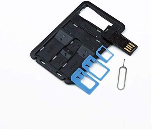 CARD DEVIL All in One Credit Card Size Slim SIM Adapter Kit With TF Reader & Tray Eject Pin, SIM Holder, Micro SD